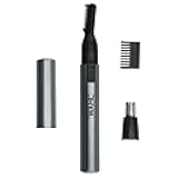 Wahl Micro Groomsman Battery Personal Trimmer for Hygienic Grooming with Rinseable, Interchangeable Heads for Eyebrows, Neckline, Nose, Ears, & Other Detailing - 05640-600
