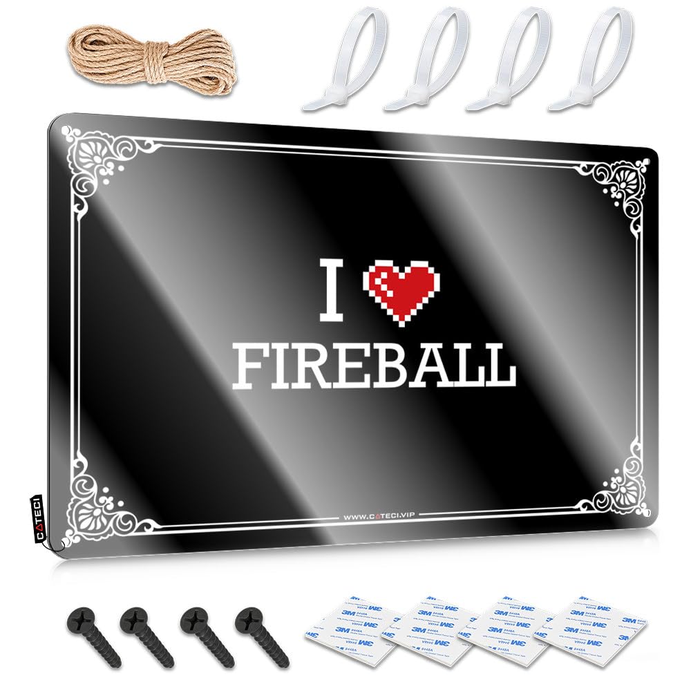 Backyard Decor Designer Funny Vintage Signs | I Love Fireball Farmhouse For Patio Living Room(30X40CM)
