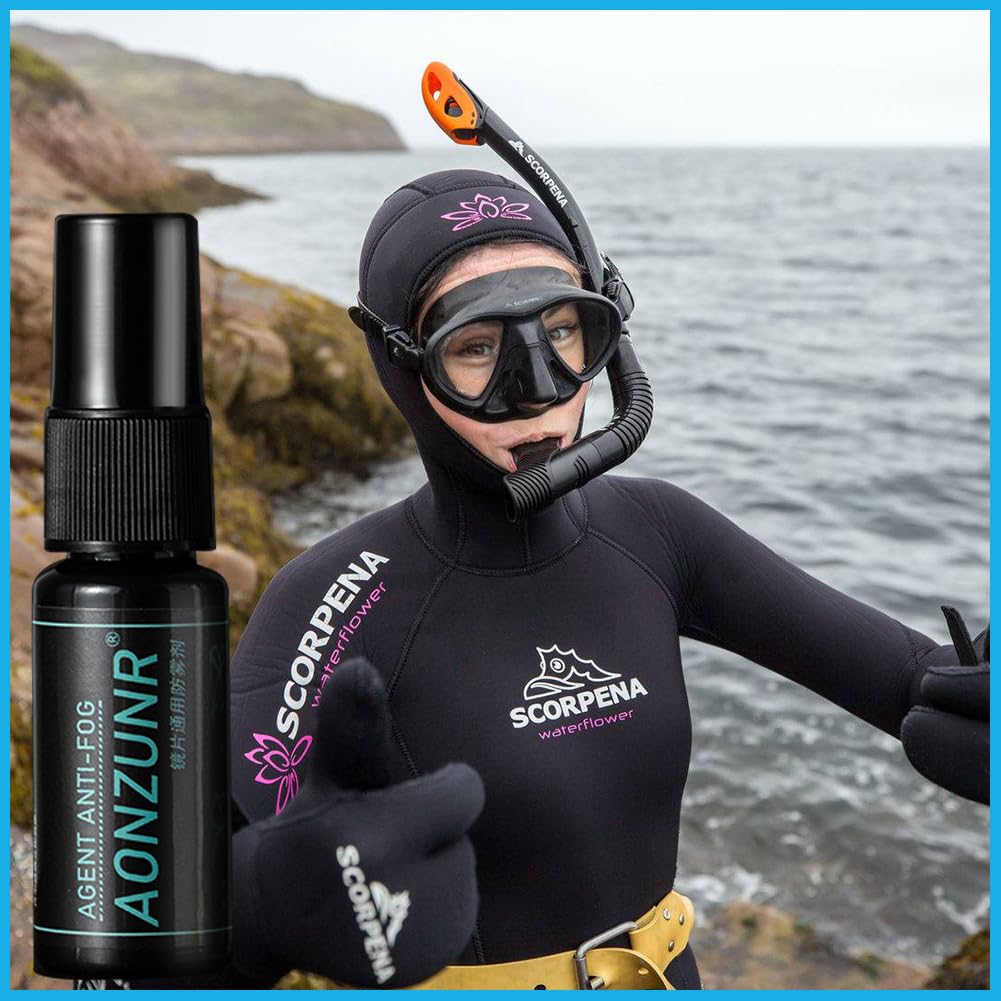 20ML Spray Antiappannamento, Premium Anti Fog Spray, per Maschere Sub e Occhialini Nuoto, Protezione Antiappannamento per Tutti i Vetri in Plastica per Una Visione Completa