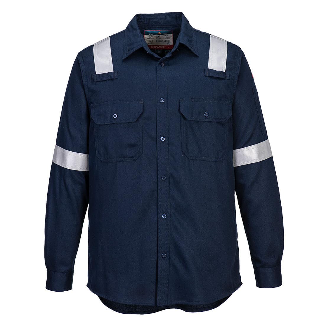 Portwest Chemise antistatique FR Bleu Marine M - Vêtements de travail
