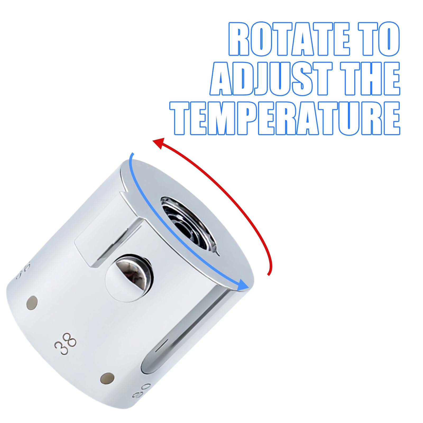 ZLKRHAK 1 Pair Temperature Control Button Handles Bath Mixer Control Bathroom Taps Thermostats Accessories Durable Temperature Button Handles - Image 4