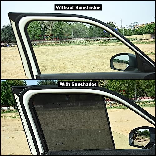 Image of Able 3D-FIX Type Car Non-Magnetic Sun Shade Curtains for Maruti Vitara BREZZA Type-I Set of 4 Pcs (2016 to 2021 Model)