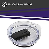 Vista 48 de Campus Colors Vaso de acero inoxidable de la NCAA perfecto para el día del partido, 18 onzas, doble pared, mantiene las bebidas perfectamente