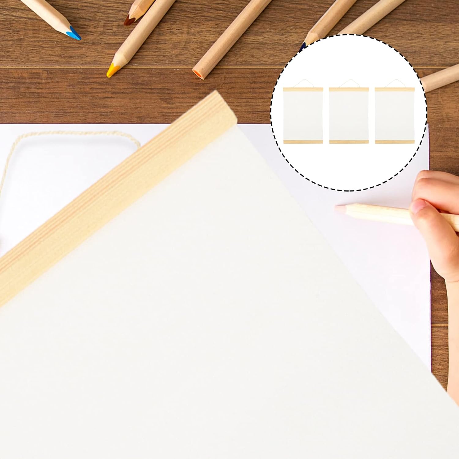 3pcs Double-Sided Canvas for Boy Girl Art for Oil and Painting Blank Painting Cloth for Creative Projects
