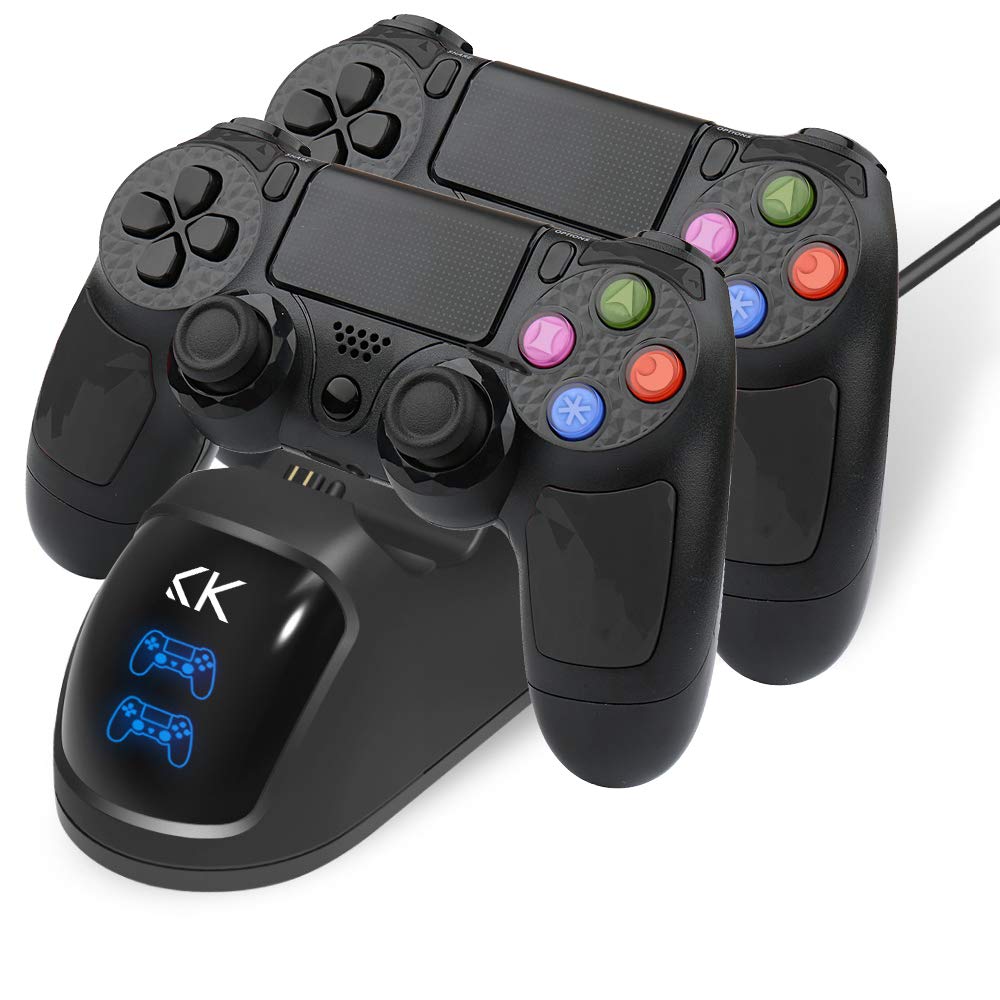 PS4 Controller Charger,PS4 Controller Charging Station Dock Stand with Cable for Sony Playstation 4 /PS4 Slim/PS4 Pro Controller