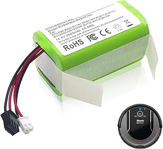 New Upgraded 3500mAh RVBAT850 Battery Compatible for Shark ion RVBAT850 RVBAT700 RV750 RV850 R75 R85 RV720 RV1000S RV101AE RV700_N RV720_N for Shark Robot Vacuum Battery(2 in 1 Plug)