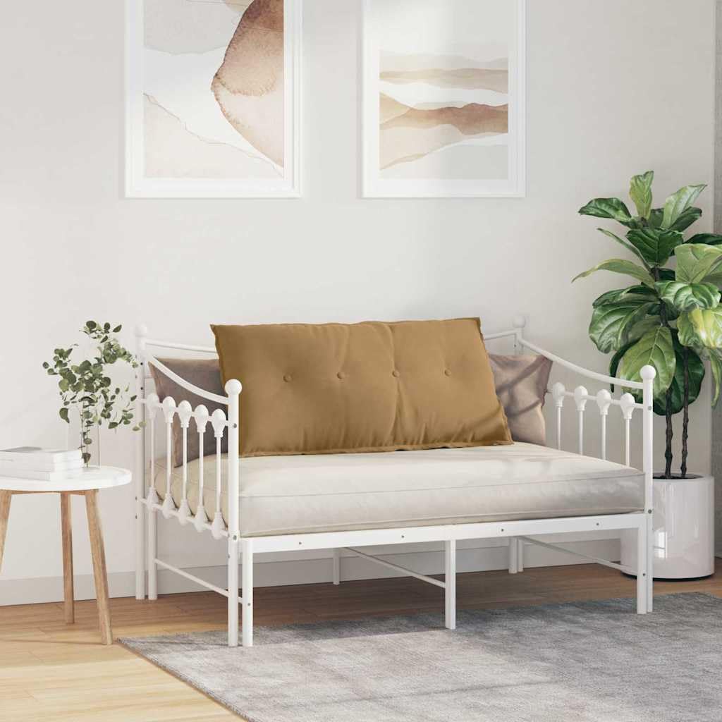 Cojín de respaldo marrón, 100 x 50 x 19 cm, tejido de pana con funda extraíble y cremallera oculta, para salón, dormitorio, oficina, diseño moderno, aspecto de terciopelo, relleno de poliéster