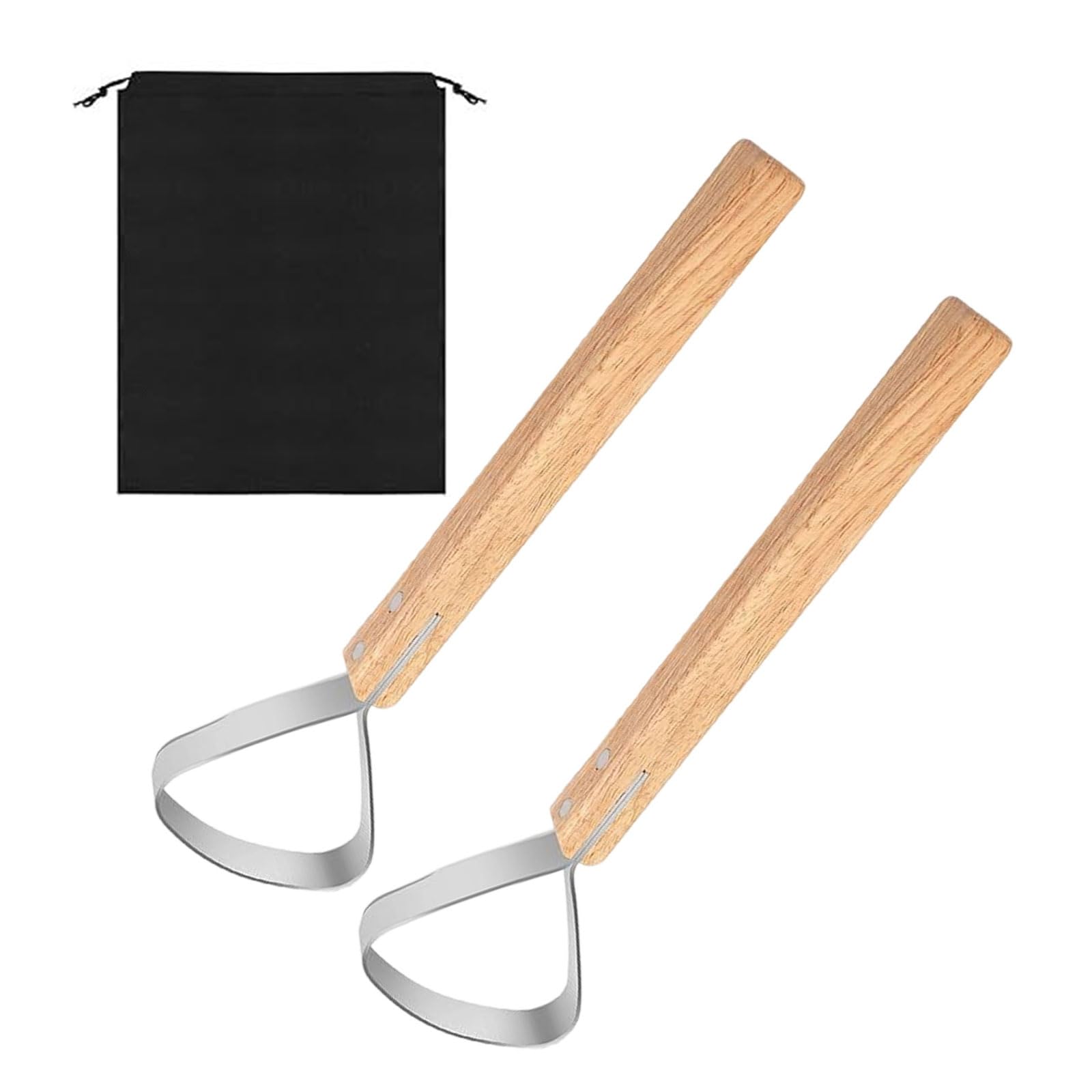 Msioytog Wood Handle Pelts Scrapers Hide Scrapers Flesher Fleshing Tool Easy to Use Leather Making Tool Leather Craft