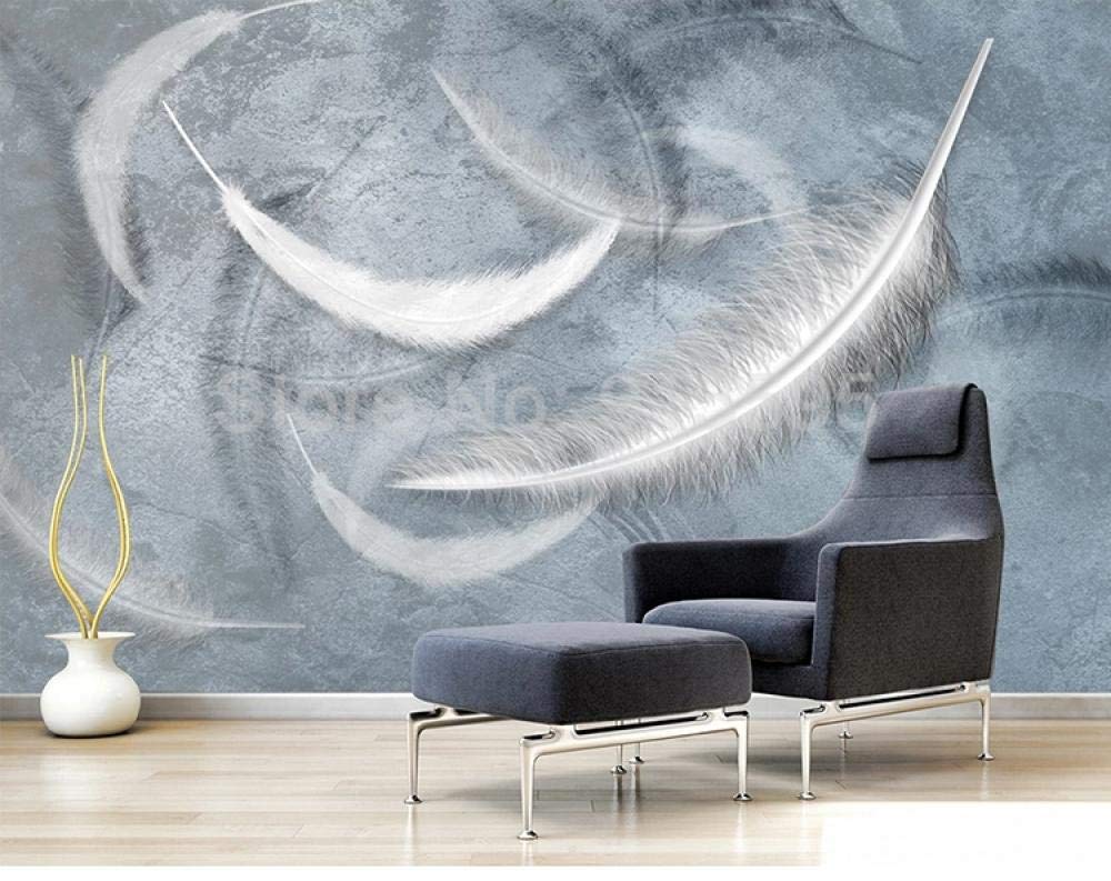 Papier peint personnalisé plume blanche 3D design haut de gamme 430x300