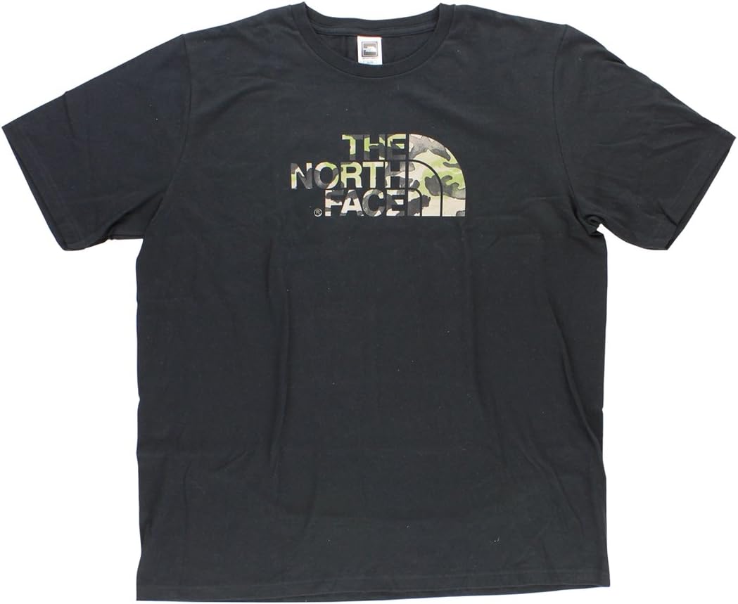 The North Face Mens Short Sleeve Water Camo Logo Tee Burnt Olive Green