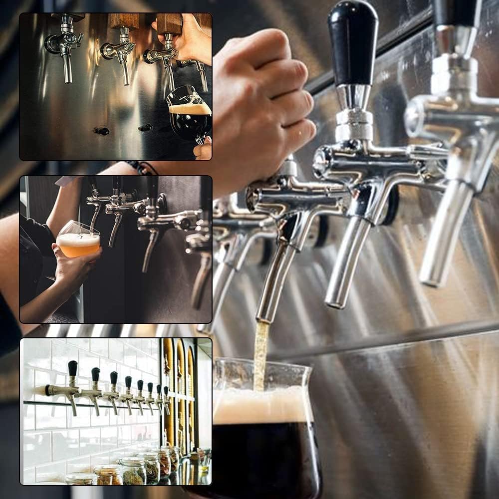 Rubinetto Per Birra In Ottone Cromato - Spina Regolabile Per Banchi Bar | Filettatura G5/8 - Foto 4