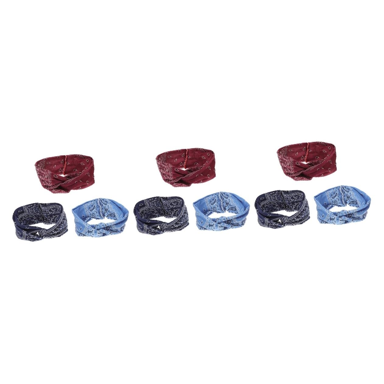 FRCOLOR 9 Unidades Cruz Diadema Ancha Diadema Yoga Diadema Ancha Ancha Bohemia Diadema Bandeau-Bandeau-Koch-cosplay Poliéster Spandex Sombreros Ancho