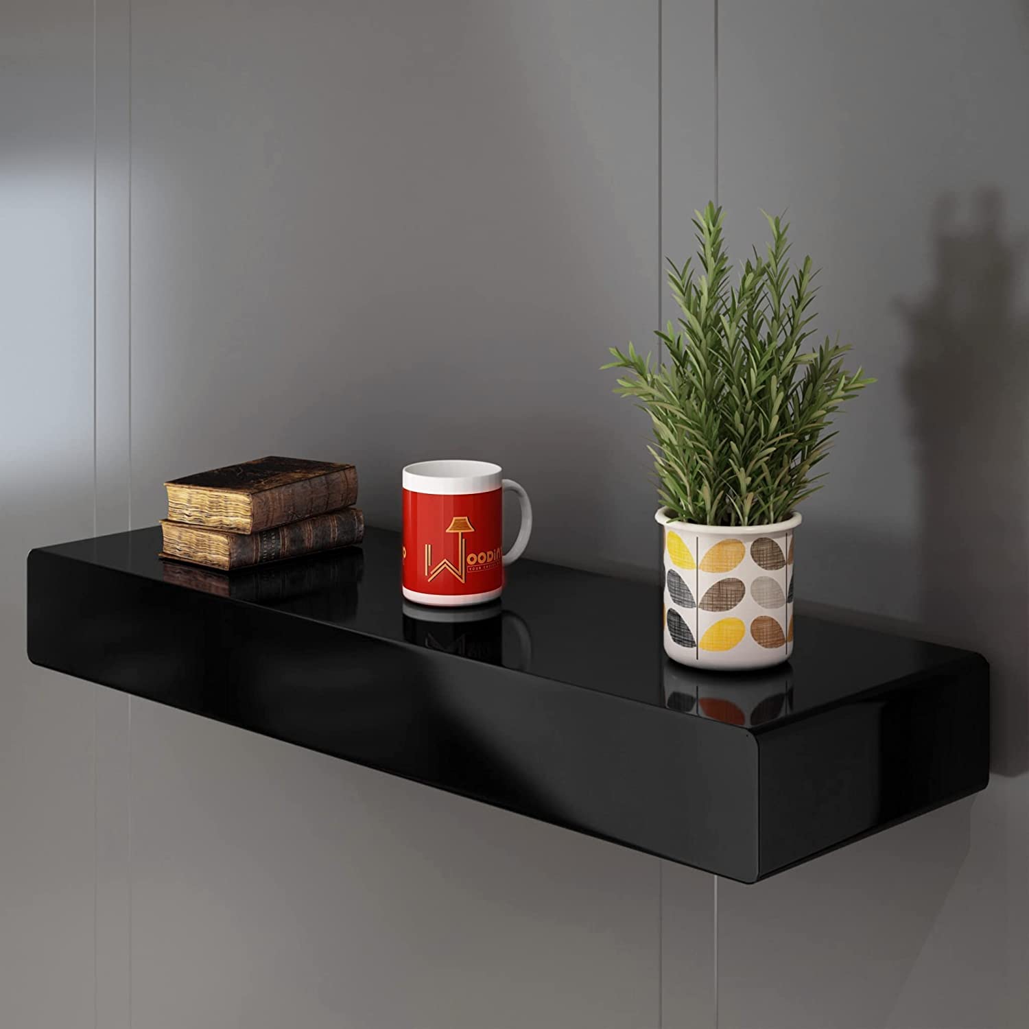 WooDinzo Intelligence Drawer Wooden Wall Mount Floating Wall Shelf 2