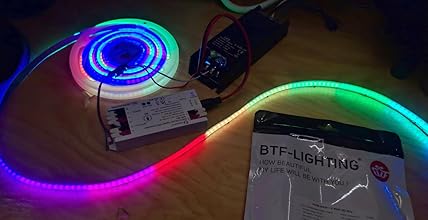 FCOB COB WS2811 IC RGB Flexibele LED-strip Hoge Dichtheid 7.5m DC24V 630LEDs /m 10mm Breed Zwarte PCB Droomkleuren Egaal Licht Adresseerbaar IP30 voor DIY Decoratie (alleen strip