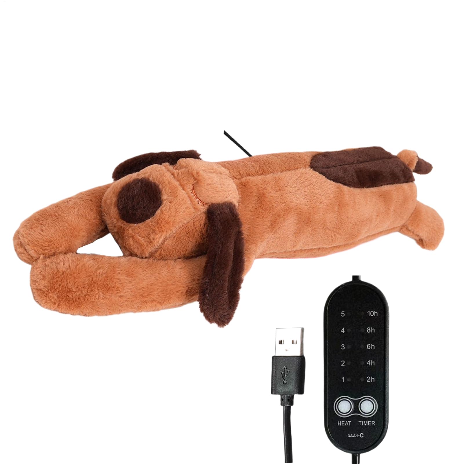 Cuscinetto Riscaldante Peluche Animale Temperatura Regolabile Elettrica | Cane peluche termico adorabile Spegnimento Automatico Sicuro Morbido Caldo Bambini Adulti Ragazze Collo Schiena Spalle Pan