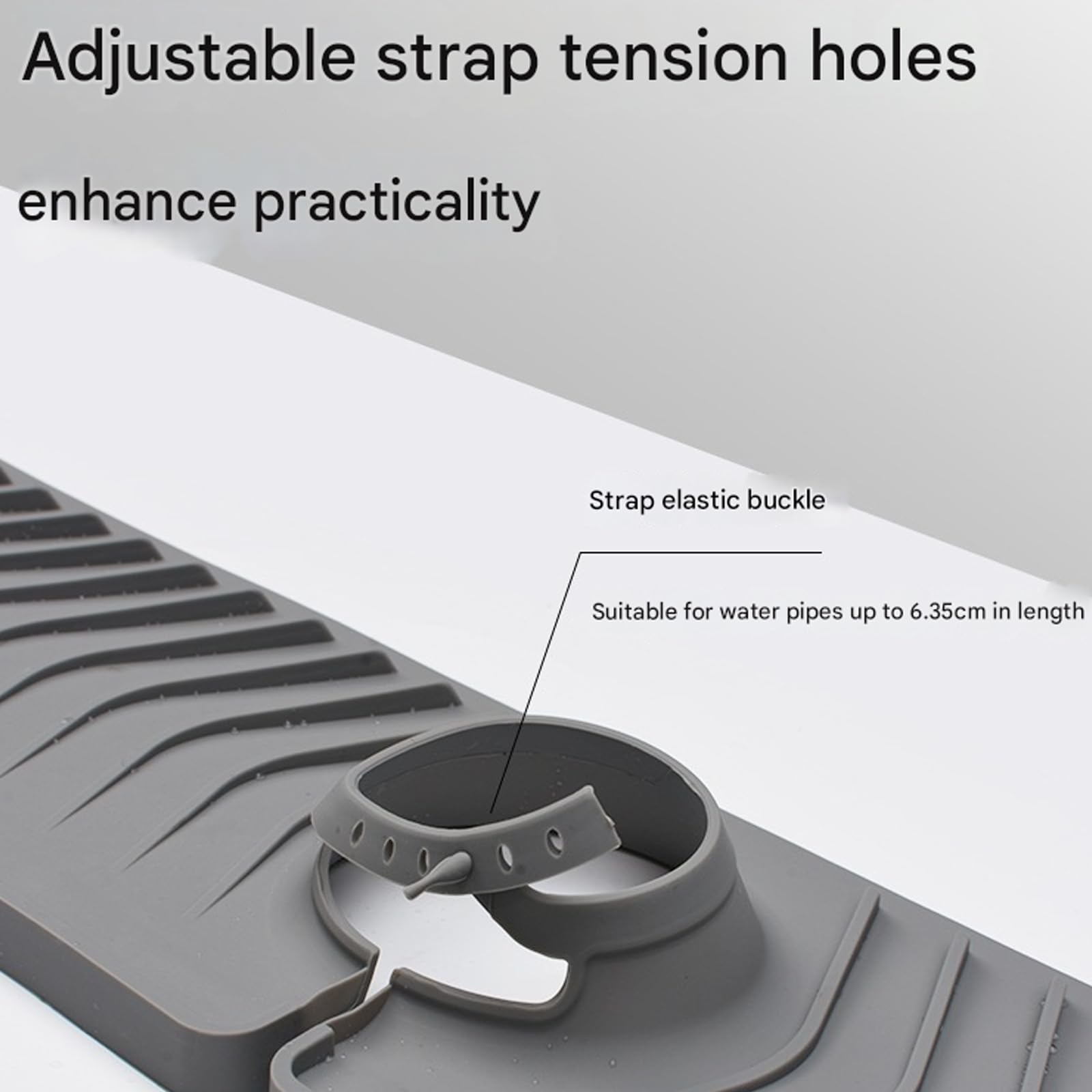 Almohadilla de lavabo resistente a salpicaduras construida con excelente silicona para una fácil limpieza y uso multiusos en la cocina, accesorio antisalpicaduras para fregadero