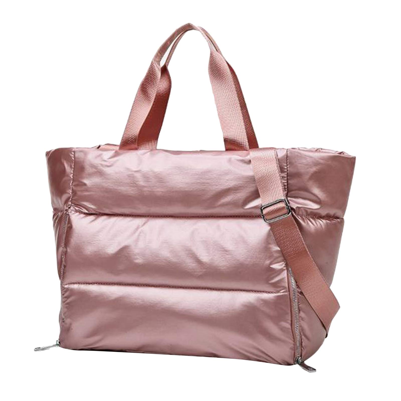 NIVAA Women Sports Handbag Gym Duffle Travel Messenger Luggage Shoulder Bag Pink-image-5