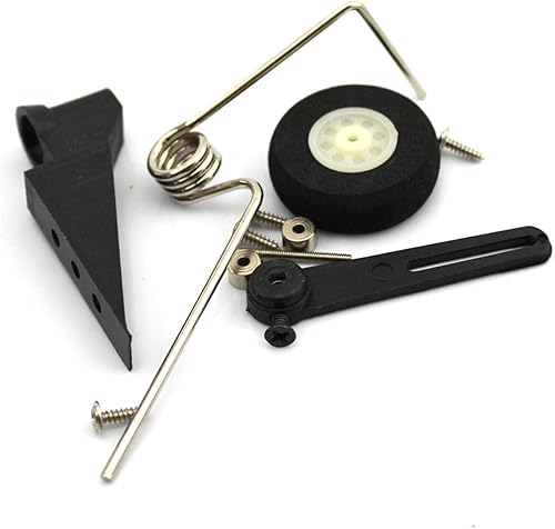 Miniatura 8 de Deevoka Conjunto de rueda trasera para piezas de avión a control remoto, equipo de aterrizaje, suministros de repuesto