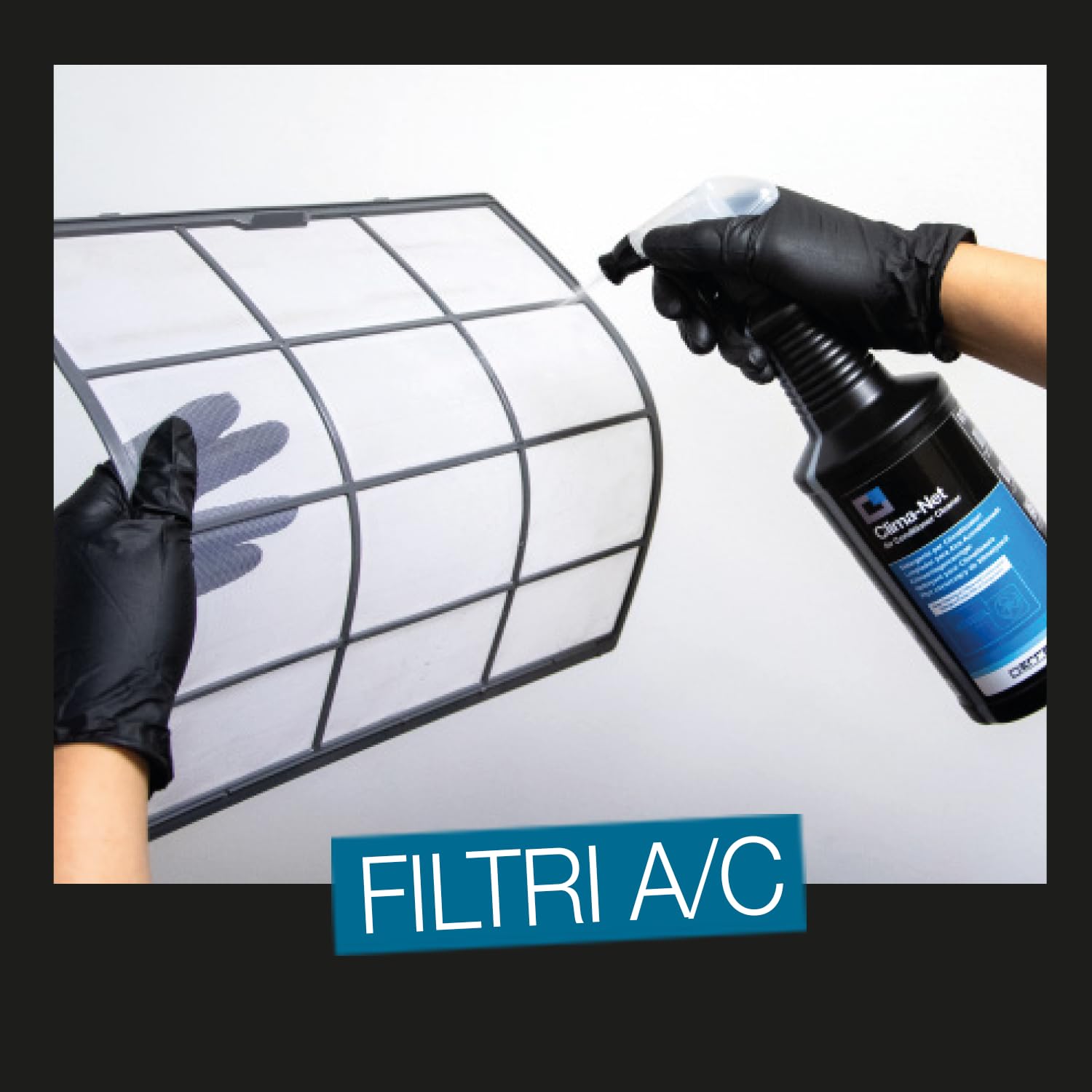 Errecom Clima-Net, Detergente per Climatizzatori, Filtri, Batterie Alettate, Deflettori e Unità esterne, Pulizia Profonda Condizionatore, Rimuove Sporco e Cattivi Odori, 6 flaconi x 1 L