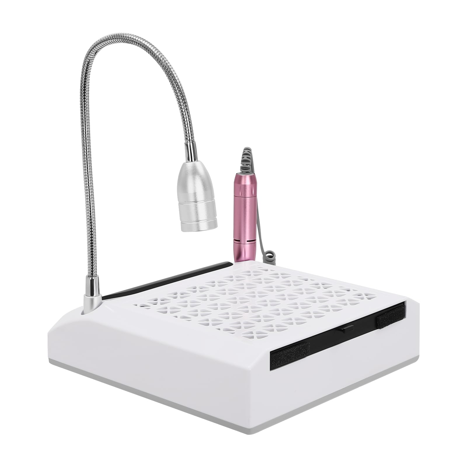 Fresa per unghie professionale, 4 in 1, set elettrico per manicure, lima per unghie con LED, filtro di potenza di adsorbimento, 6 testine abrasive e cuscinetti a mano, per saloni di unghie,