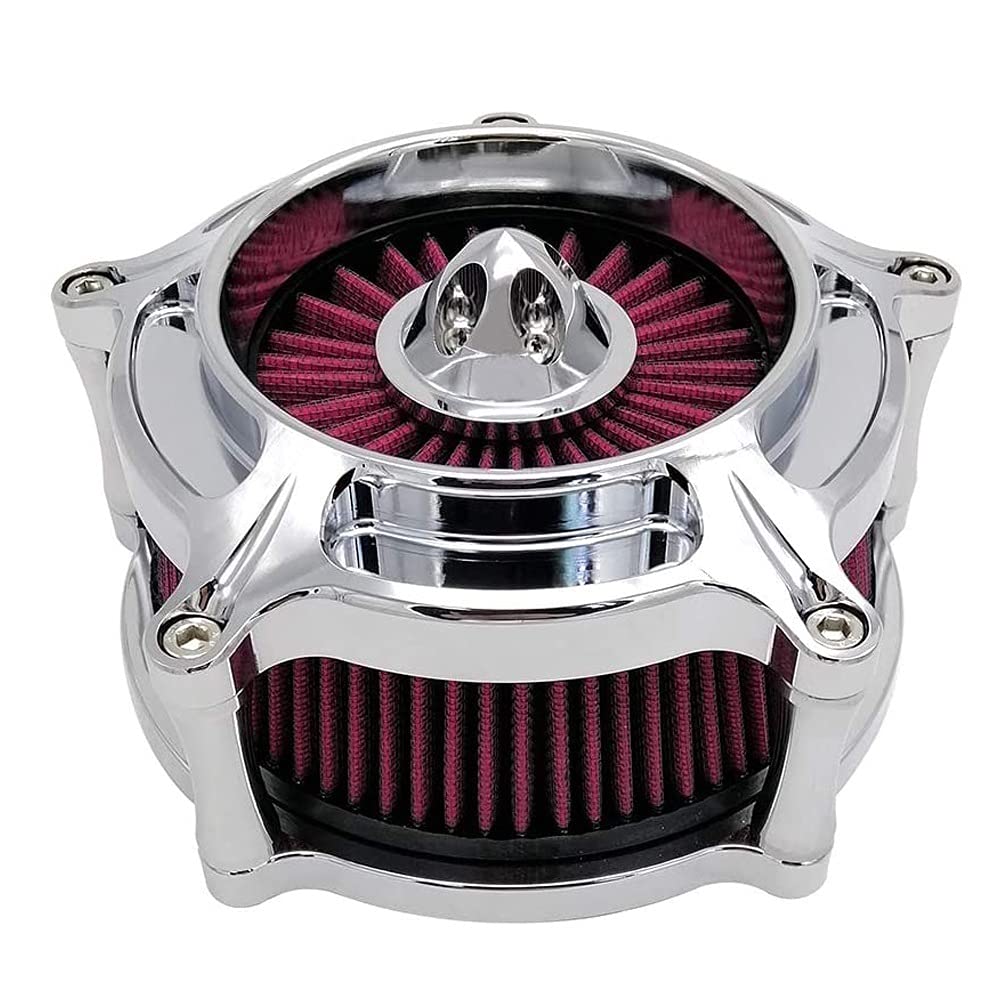 Filtr powietrza motocykla turbina do czyszczenia wlotu Cnc Cut Chrome, dla Harley, Dyna 2000-2017 Softail 2000-2015 Touring 2000 2001 2002 2003 2004 2005 2006 2007 FitmentB