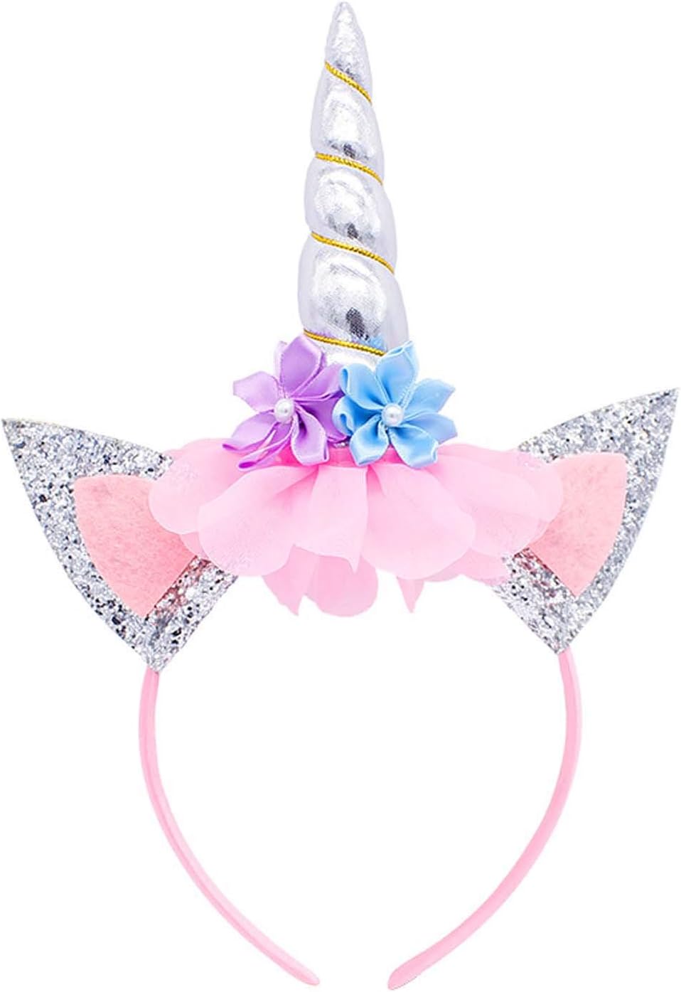 Little World Unicorn Headband, Unicorn Party Supplies Horn Headbands for Birthday, Thanksgiving Day, Christmas