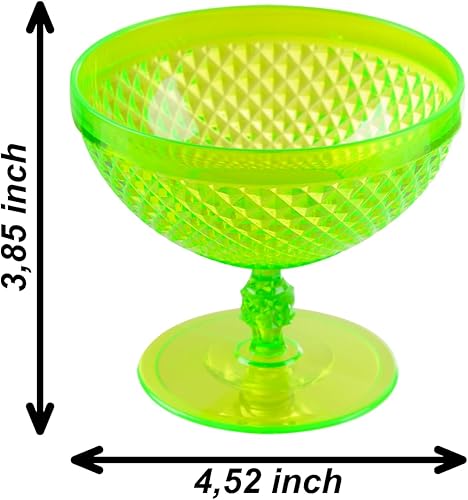 Miniatura 2 de GRUPO MIRANDINHA 2 Cuenco de helado de Boston acrílico Tazón de postre Taza de helado Taza de postre 8.5 fl oz 8.5 fl oz (verde)