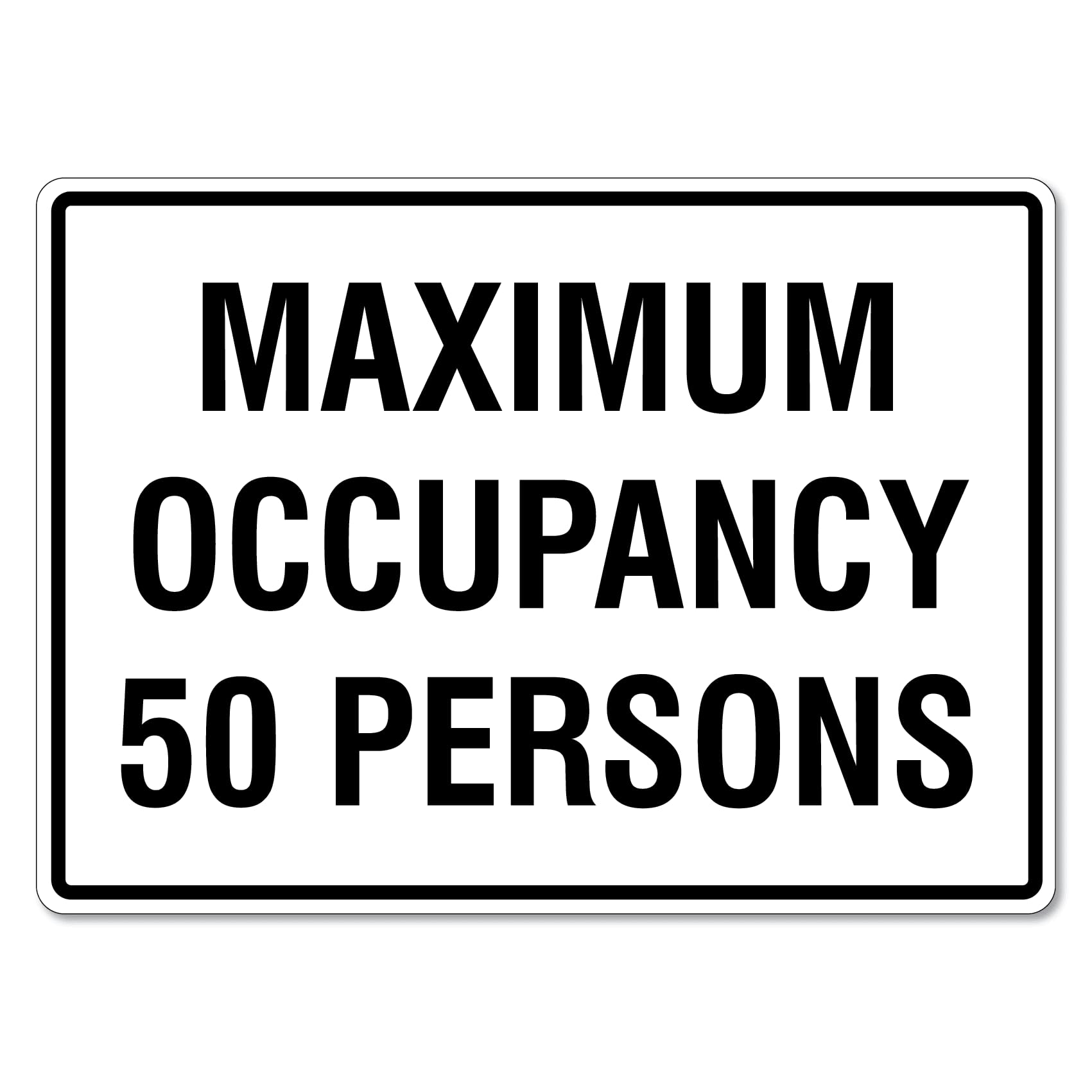 Venue Maximum Capacity Limit Metal Regulation Sign Public Space Decor 12x8 Inch