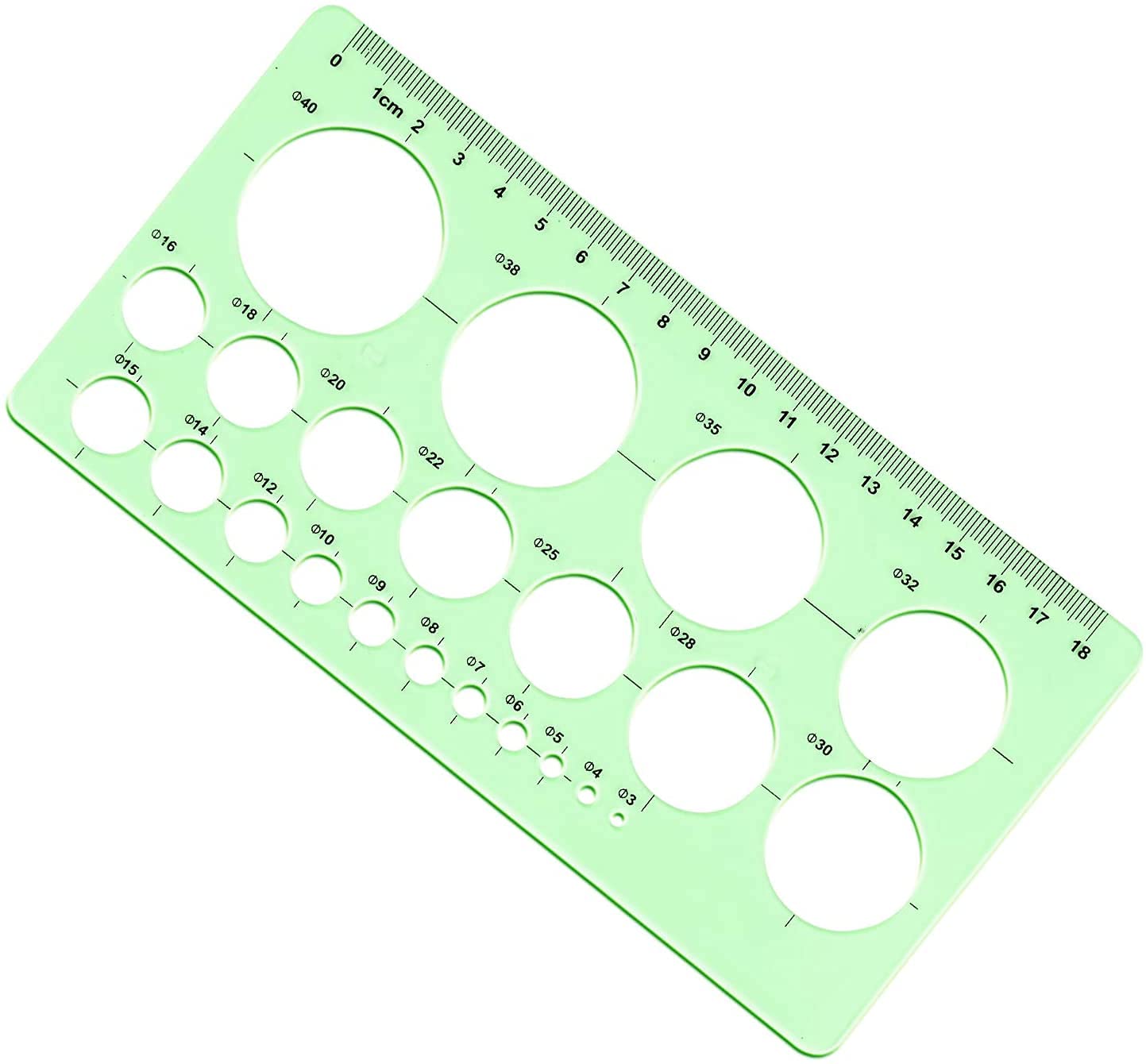 Circle Templates Drafting Tools Measuring Geometry Ruler Plastic Geometric Painting Stencils Scale Shape Stencils Drawing Set for School and Office Building Formwork Drawings