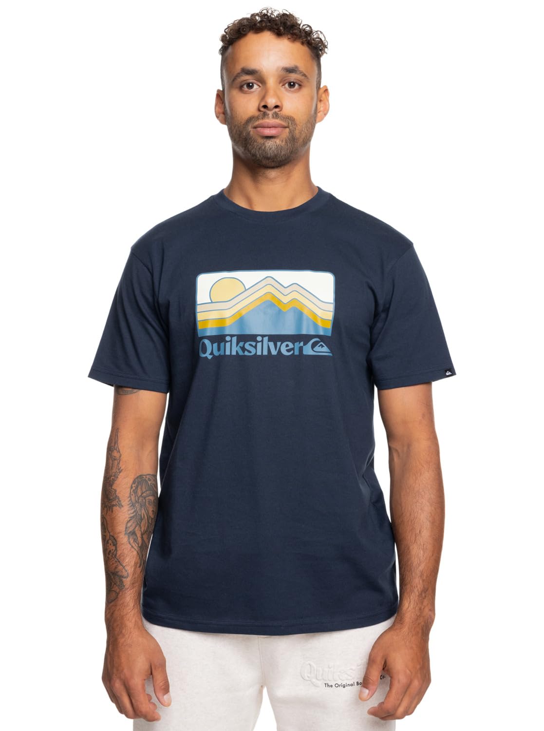 Quiksilver Short-Sleeved T-Shirt Men QS Gradient Mountains SS XS Blue