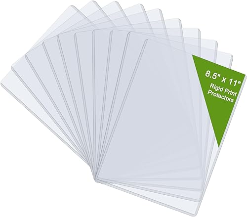 Protectores de hojas de plástico duro de 8.5 x 11 pulgadas, protectores rígidos de impresión, protectores impermeables transparentes, fundas de