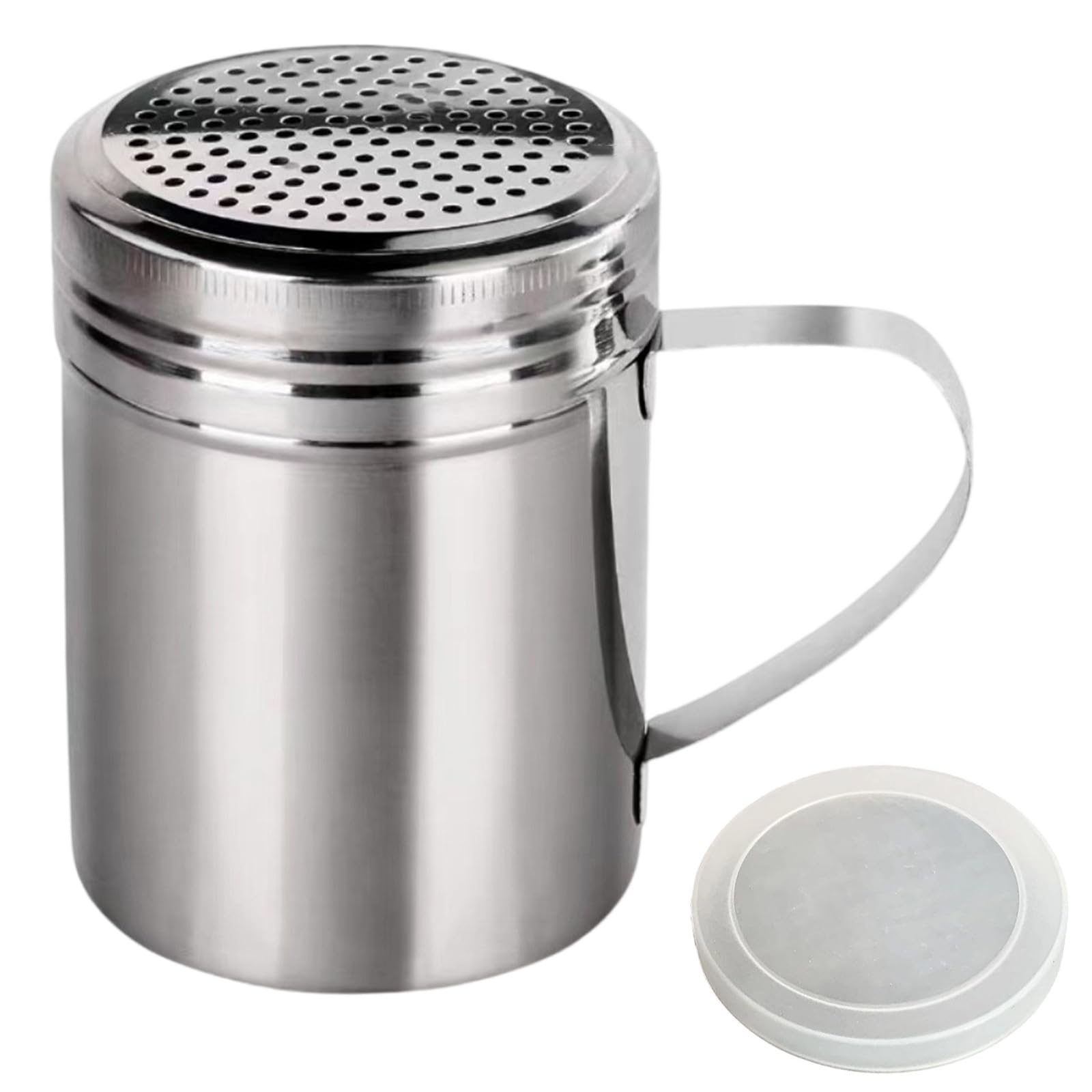 Msioytog Stainless Steel Food Grade Powder Shaker for Sprinkling in Baking Coffee and Kitchen Use Ensuring Durability Coffee Powder Dispenser