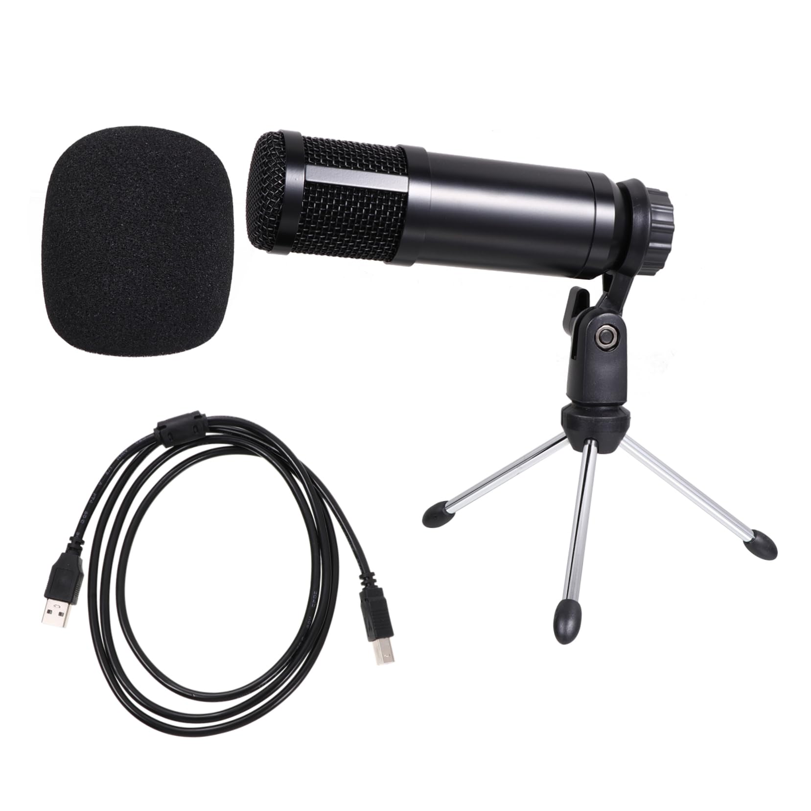 Levemolo 5pcs Capacitor Microphone Kit Condenser Microphone Set for Recording Karaoke Live Broadcasting