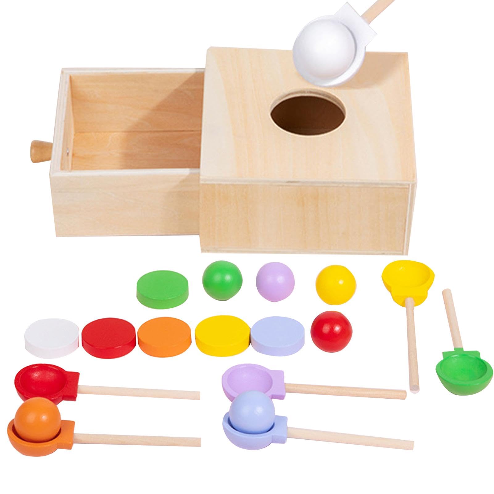 Wooden Money Box, Wooden Money Box Toy Learning Coin Drop Toy for Wooden Ball Traps Development Matching Box Wooden Toy