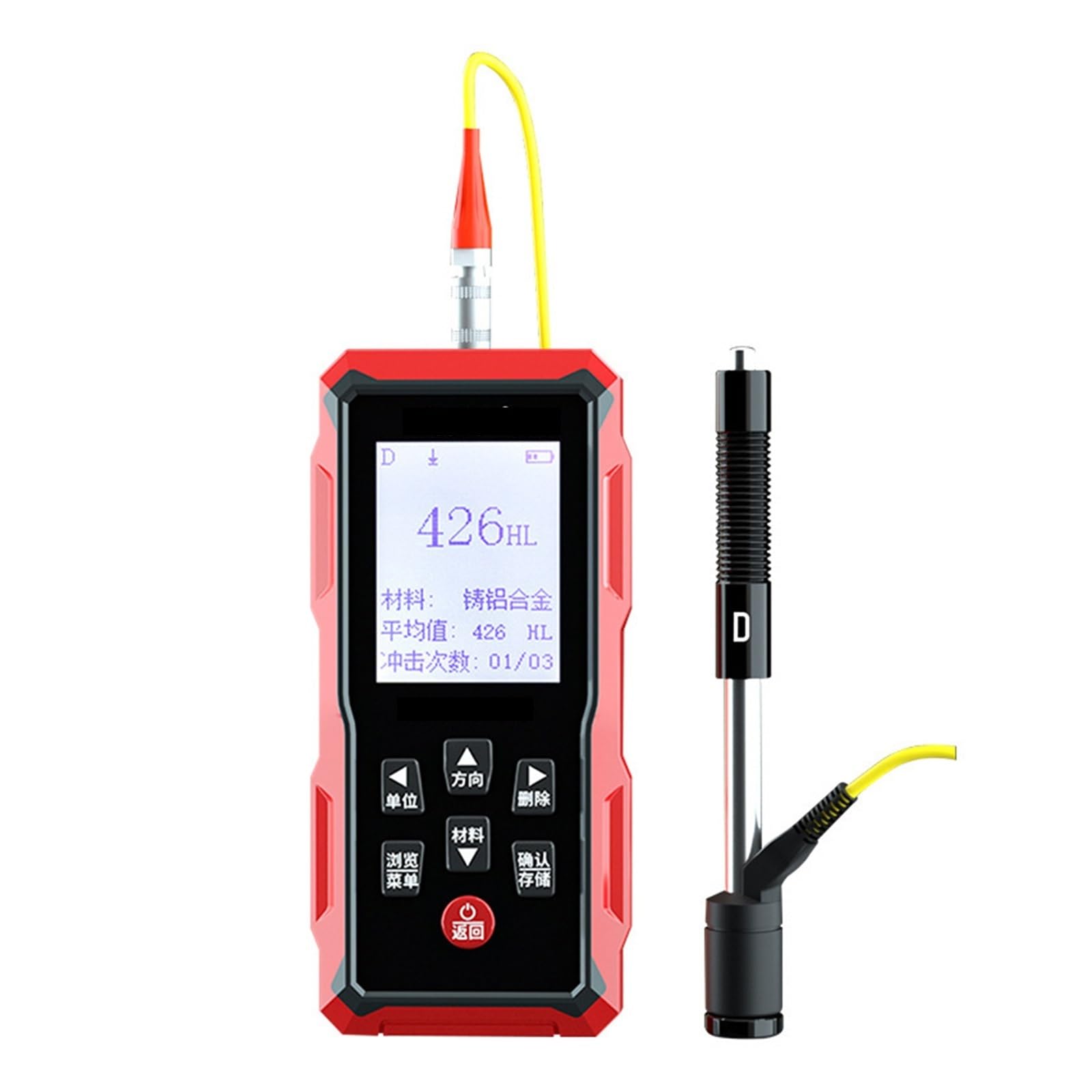Gqnblvhzupdm 1 Hardness Tester Portable Hardness Tester Leeb High Precision Metal(A)