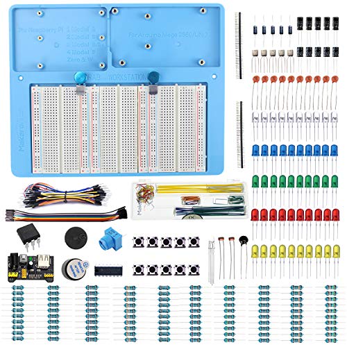 Makeronics 7 in 1 Blue Breadboard Holder Raspberry Pi 4 Holder + 1200
