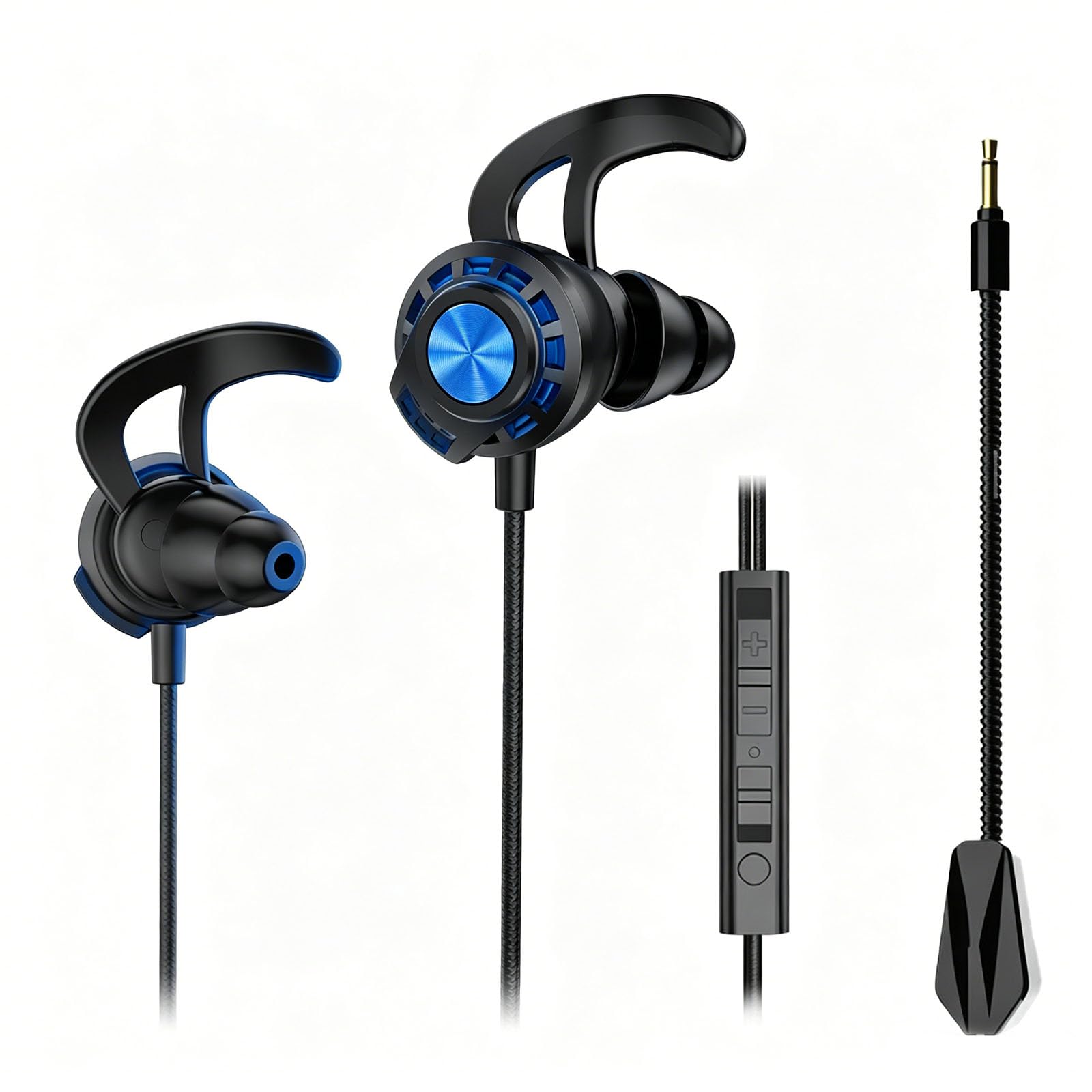 イヤホン 有線 ゲーミングイヤホン ゲーミングイヤホン マイク付き有線HiFi クリア通話 イヤホンマイク 快適な装着感遅延なしタイプシー 重低音 リモコン付き カナル型 小型·軽量 防水イヤホンマイクミュート機能 ps4 ps5 switch PC パソコン Wet会議 ゲーム (ブラック)