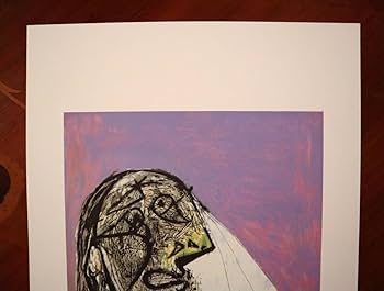 ピカソの唯一の木版画「夢」です。真作保証いたします 真作保証】庄田耕峯 Moonlit Sea woodblock print Meiji