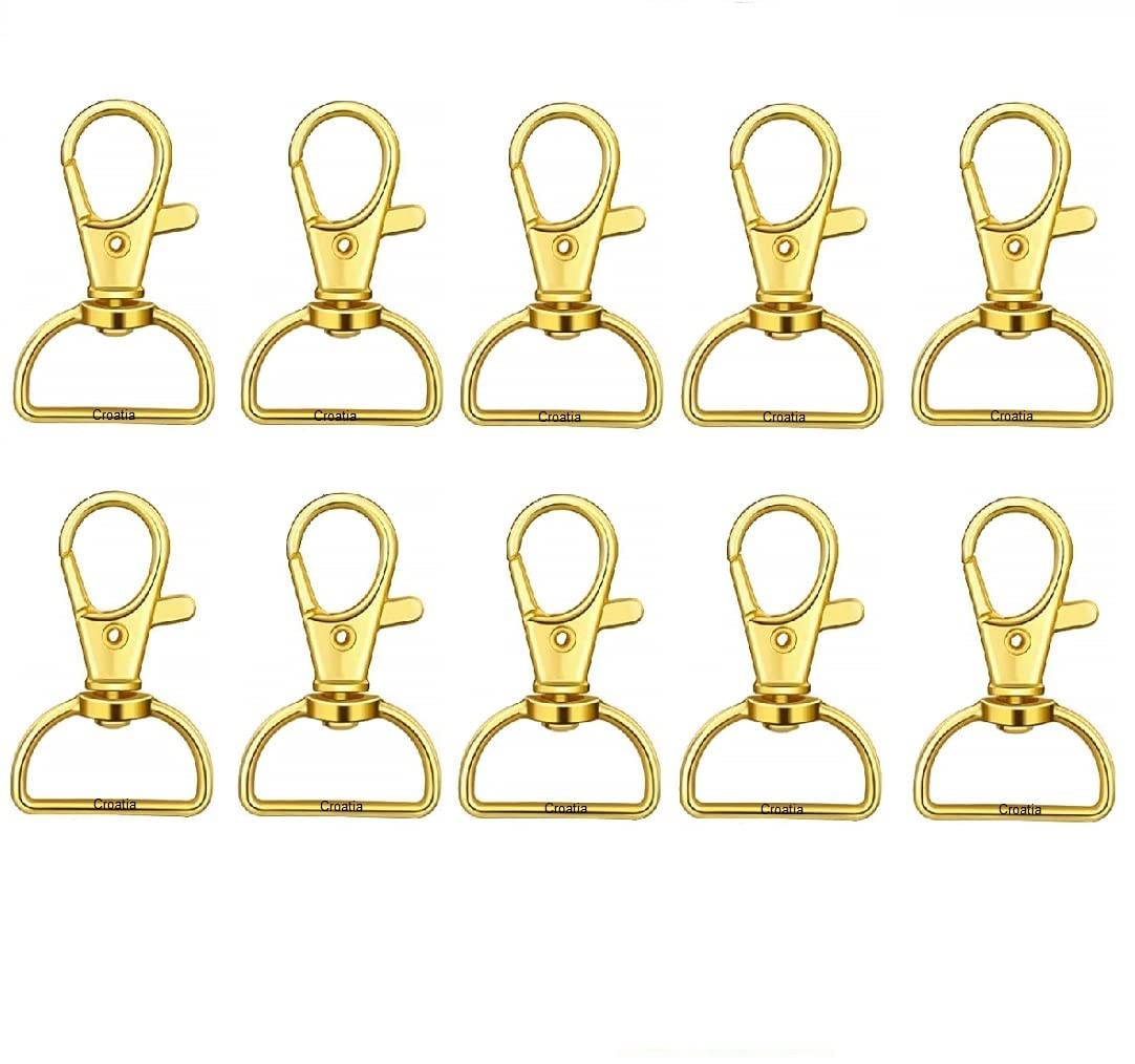 See full amazon price history chart for Croatia® 25 Pack - Premium Metal Lobster Claw Clasps - Wide 1/2 Inch D Ring - 360 Swivel Trigger Snap Hooks by Specialist ID (Gold) Croatia® 25 Pack - Premium Metal Lobster Claw Clasps - Wide 1/2 Inch D Ring - 360 Swivel Trigger Snap Hooks by Specialist ID (Gold) (B09BB61H38) Amazon Price History, Amazon Price Tracker