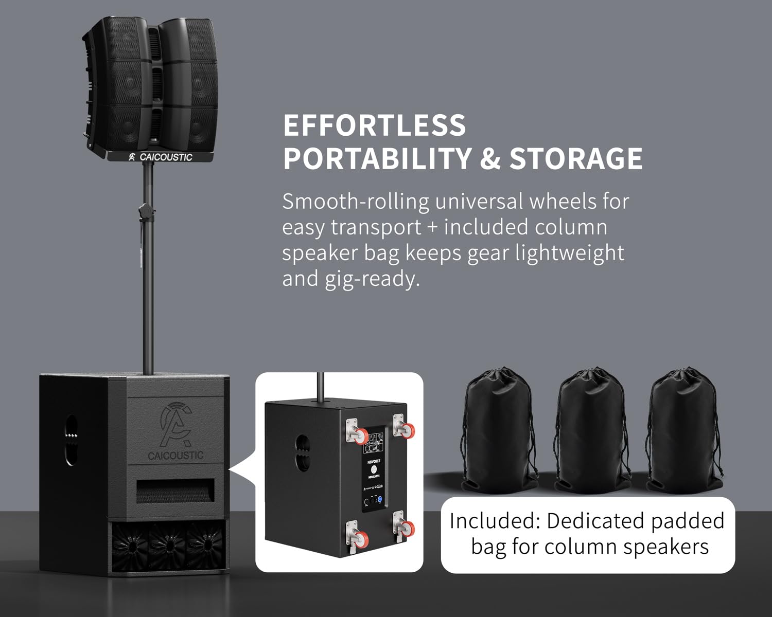 2400W 15" Powered Bluetooth PA Speaker System with Subwoofer - Portable Line Array Sound System for DJ, Party, Wedding, Outdoor Events - Includes 15" Active Sub & 3x3 Satellite Speakers