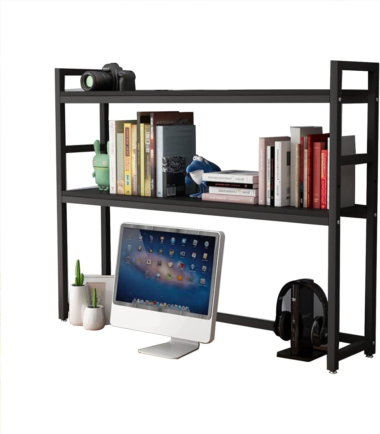 2 Tier Desktop Bookshelf/Storage Rack Printer Stand