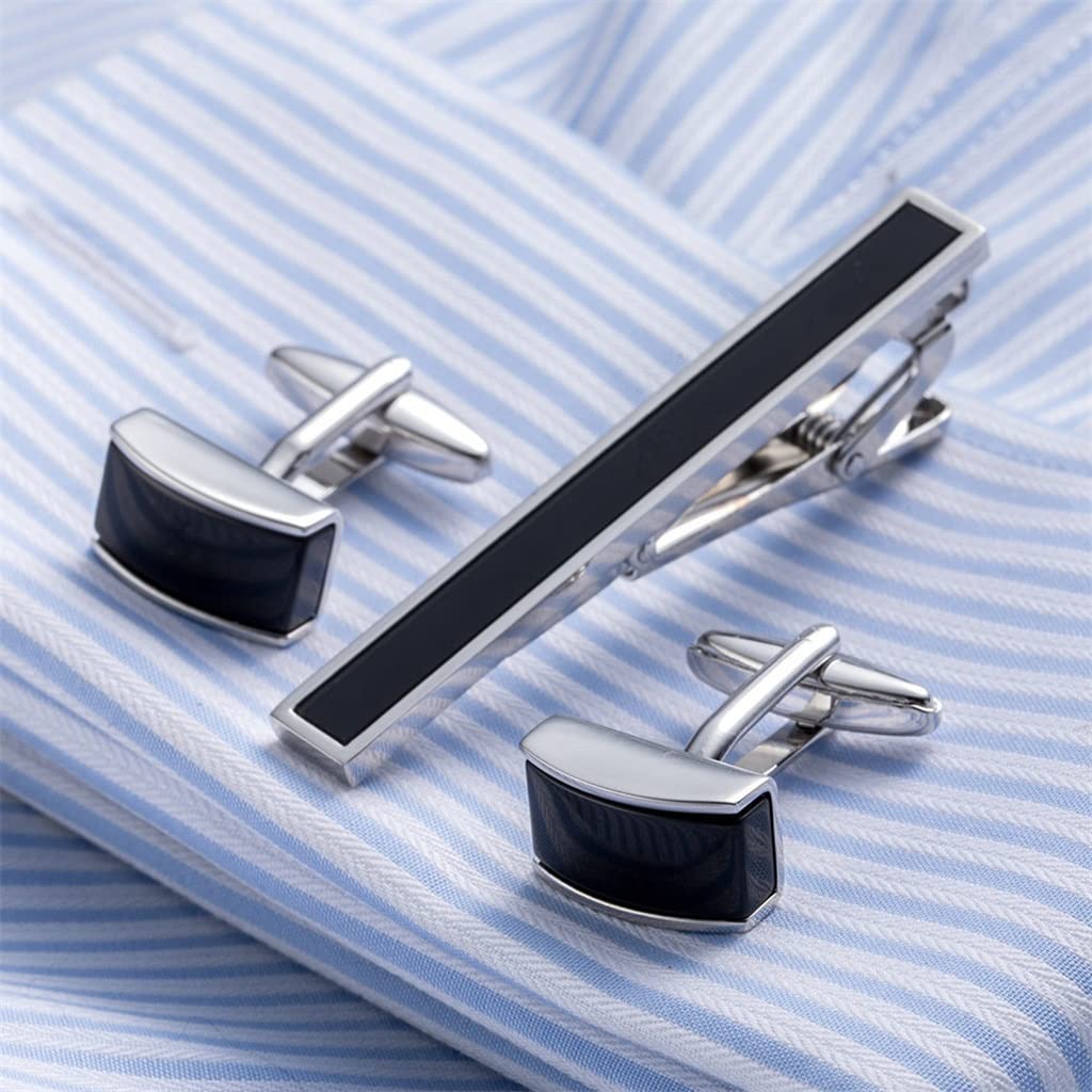 RWRAPS Set di Gemelli con Clip per Colletto Gemelli con Clip per Colletto Accessori per Gemelli per Camicia Gemelli con Clip per Colletto (D 1)