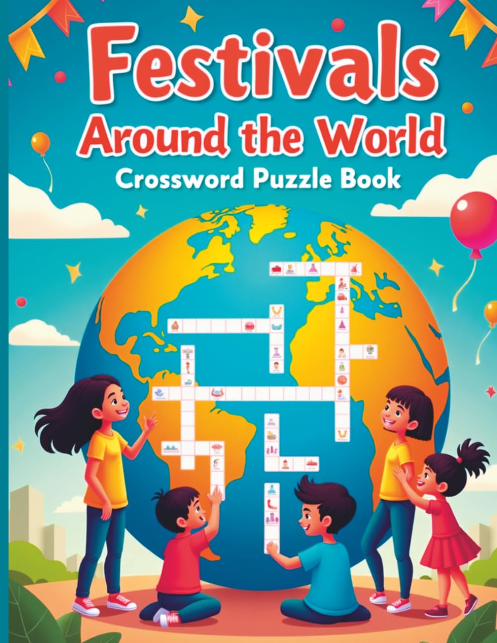 Festivals Around the World Crossword Puzzle Book for Kids Ages 7–10 | Cultural Fun Learning