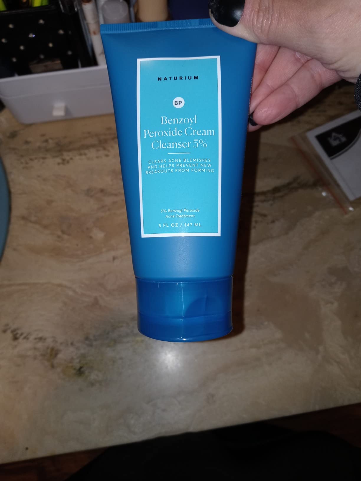 4/mo Finance Naturium Benzoyl Peroxide Cream Cleanser 5, Gentle Blemish Treatment for Face