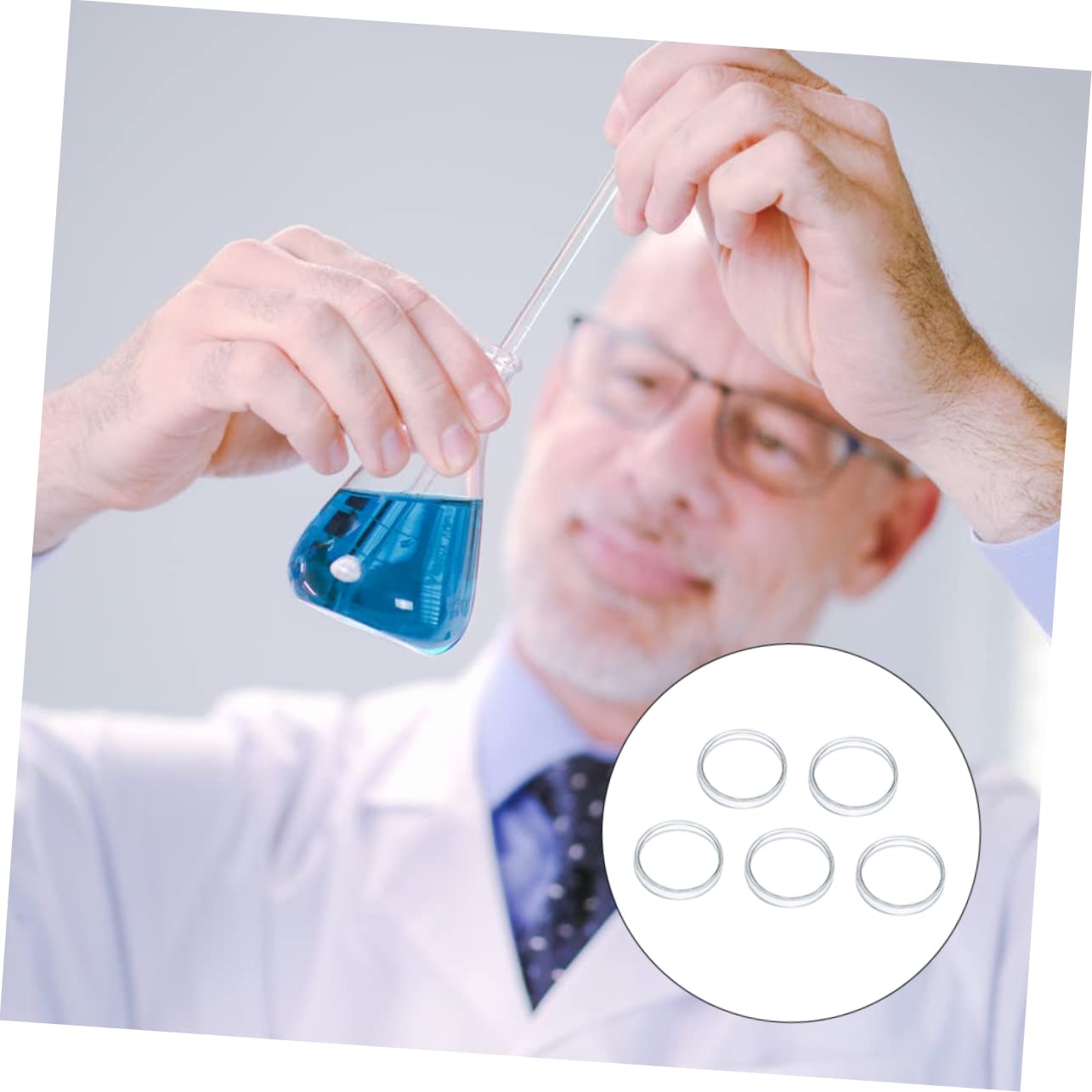 5pezzi Piastra Petri Trasparente Per Coltura Cellulare Per Esperimenti Di Laboratorio e Uso Scolastico