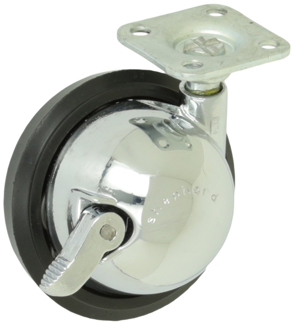 Shepherd Saturn Series 3" Diameter Rubber Wheel Swivel Ball Caster with