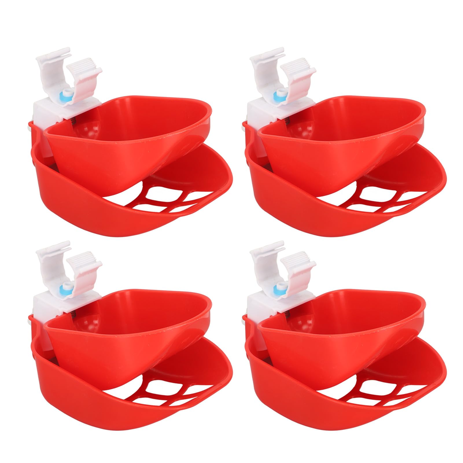 10 Vasos automáticos para Bebedero de Pollo, alimentador de Agua para Aves de Corral con Red para Pollitos, Pato, Ganso, Pavo, Conejito, Fuente de plástico para Jaula de Pollo,