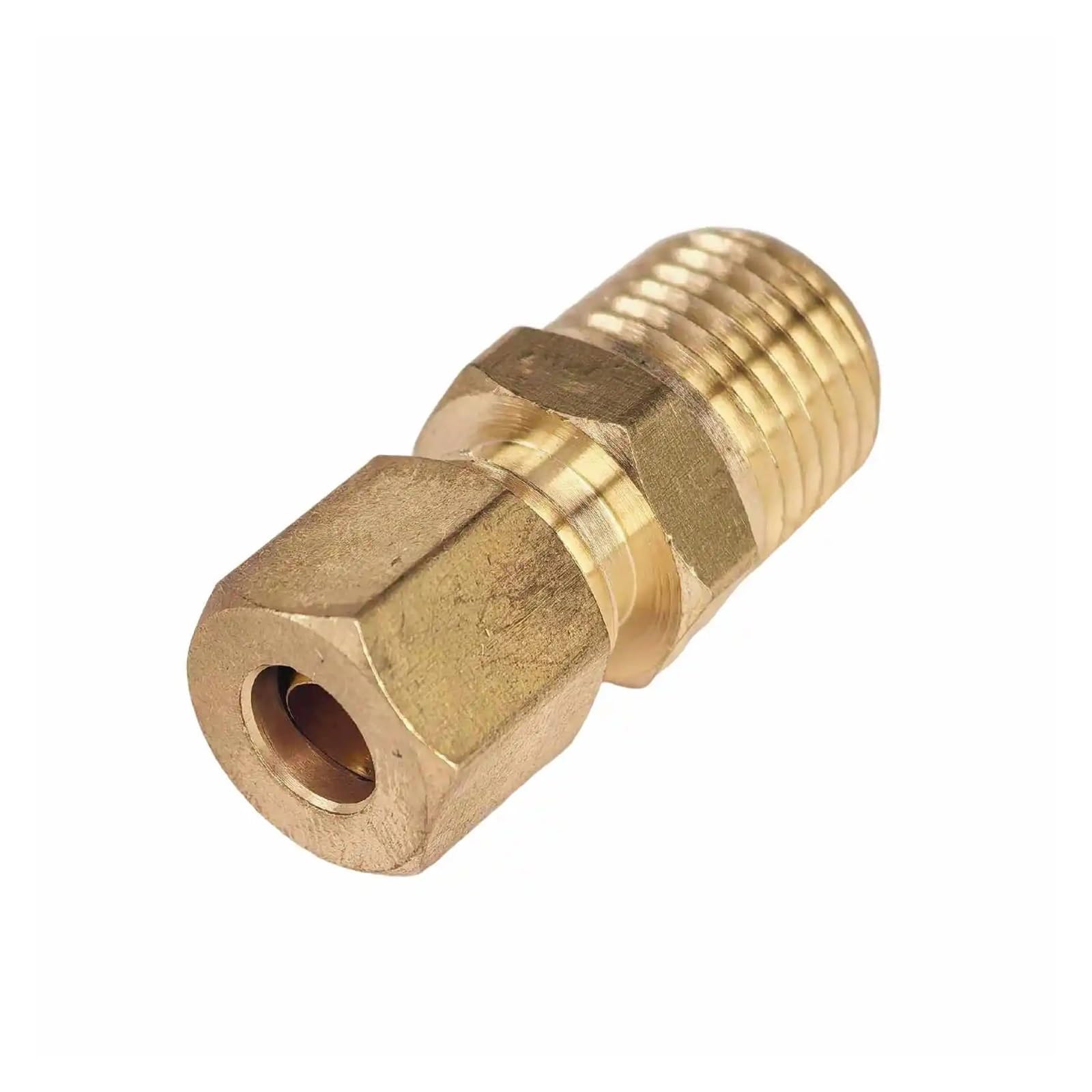 MTADSBKFP Brass Grease Nipple Assortment Kit, Grease Nipple Fitting 1/8-1/2 NPT Brass Male Compression Pipe Adapter Multicolor(Gold)