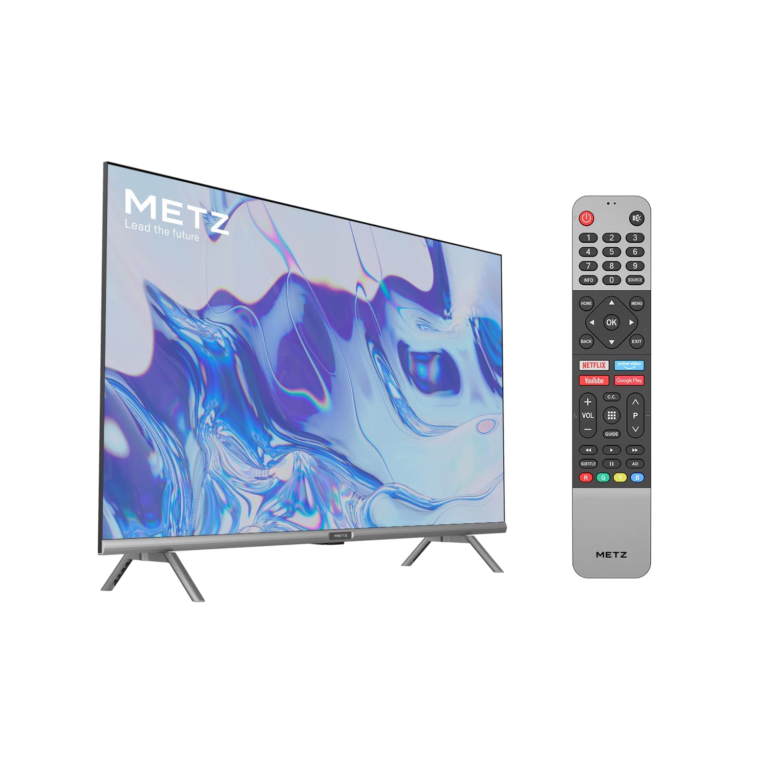 Metz Smart TV, Serie MTC6110, 32" (81 cm), HD LED, Wi-Fi, Android TV, HDMI,ARC, USB, Slot CI+, Dolby Digital, DVB-C/T2/S2, Schermo senza bordi, Nero