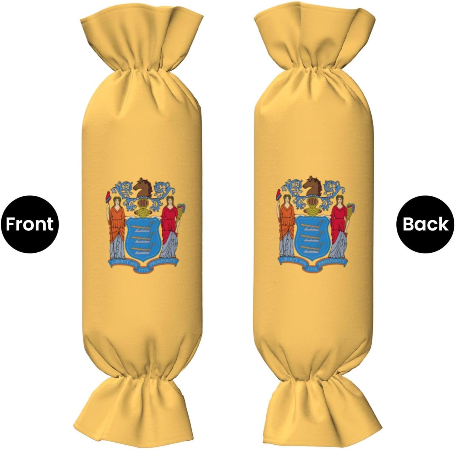 Flag of New Jersey Print Candy Cylindrical Eco-Friendly Pillow Soft Velvet Living Room Bedroom Travel Decor
